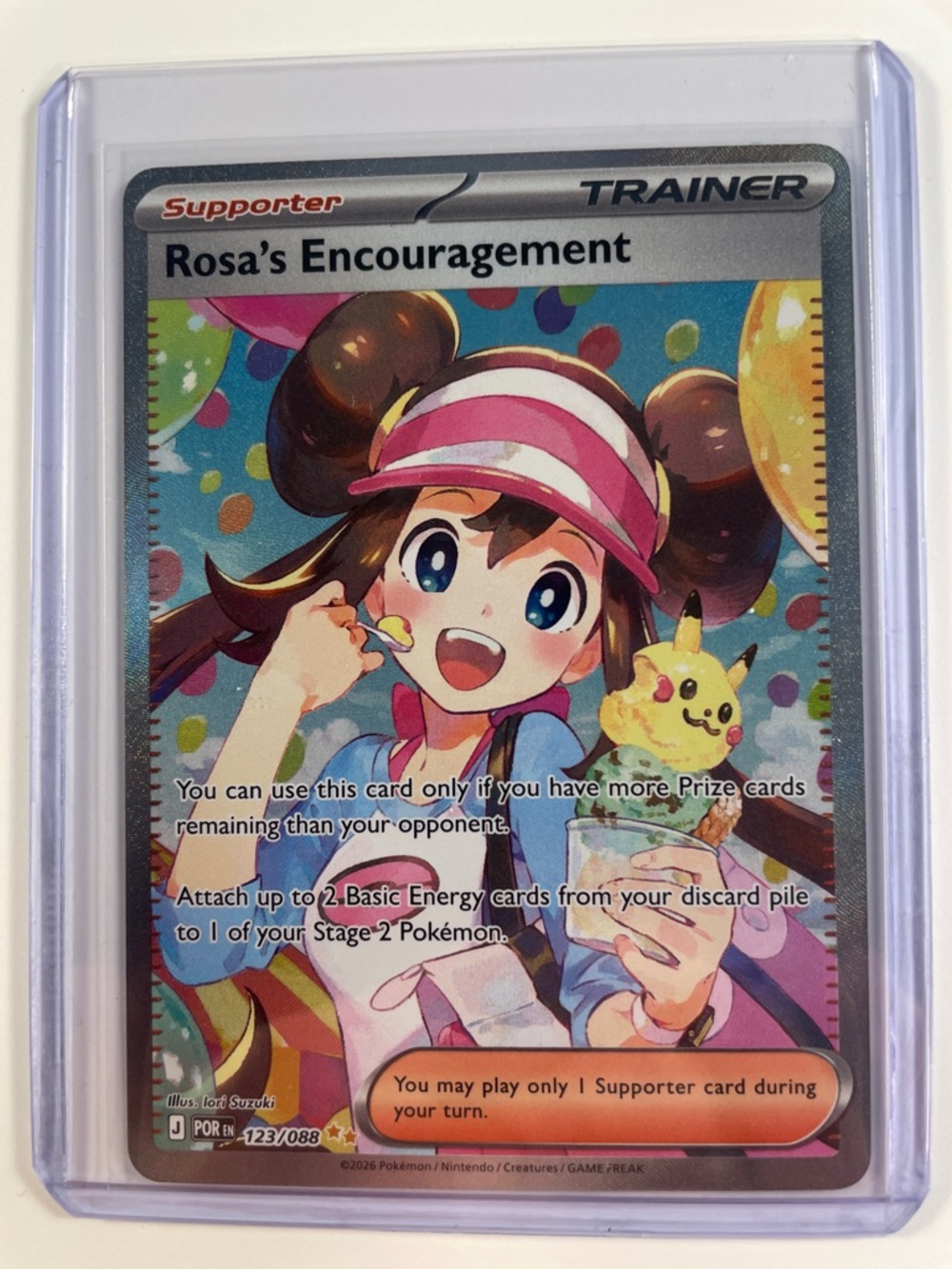 Pokemon Rosa's Encouragement Trainer Card